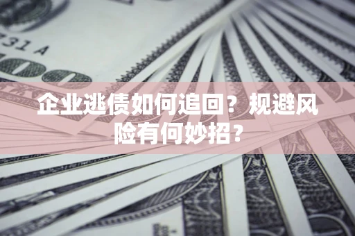 武汉企业逃债如何追回？规避风险有何妙招？