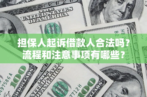 武汉担保人起诉借款人合法吗？流程和注意事项有哪些？