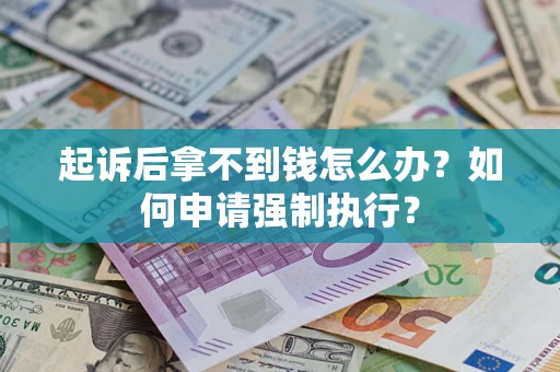 武汉起诉后拿不到钱怎么办？如何申请强制执行？