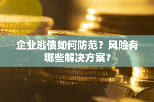 武汉企业逃债如何防范？风险有哪些解决方案？