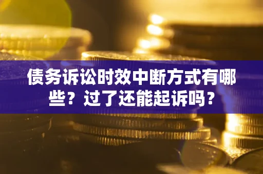 武汉债务诉讼时效中断方式有哪些？过了还能起诉吗？