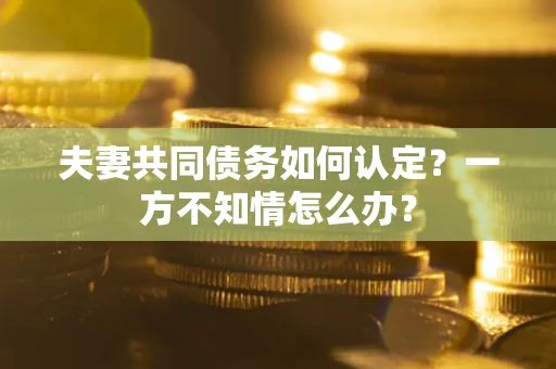 武汉夫妻共同债务如何认定？一方不知情怎么办？