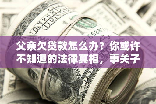 武汉父亲欠贷款怎么办？你或许不知道的法律真相，事关子女未来