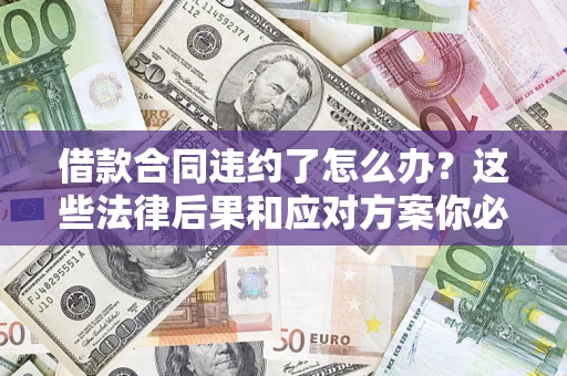 武汉借款合同违约了怎么办？这些法律后果和应对方案你必须知道