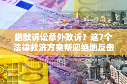 武汉借款诉讼意外败诉？这7个法律救济方案帮您绝地反击！