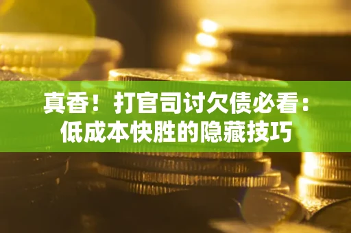 武汉真香！打官司讨欠债必看：低成本快胜的隐藏技巧